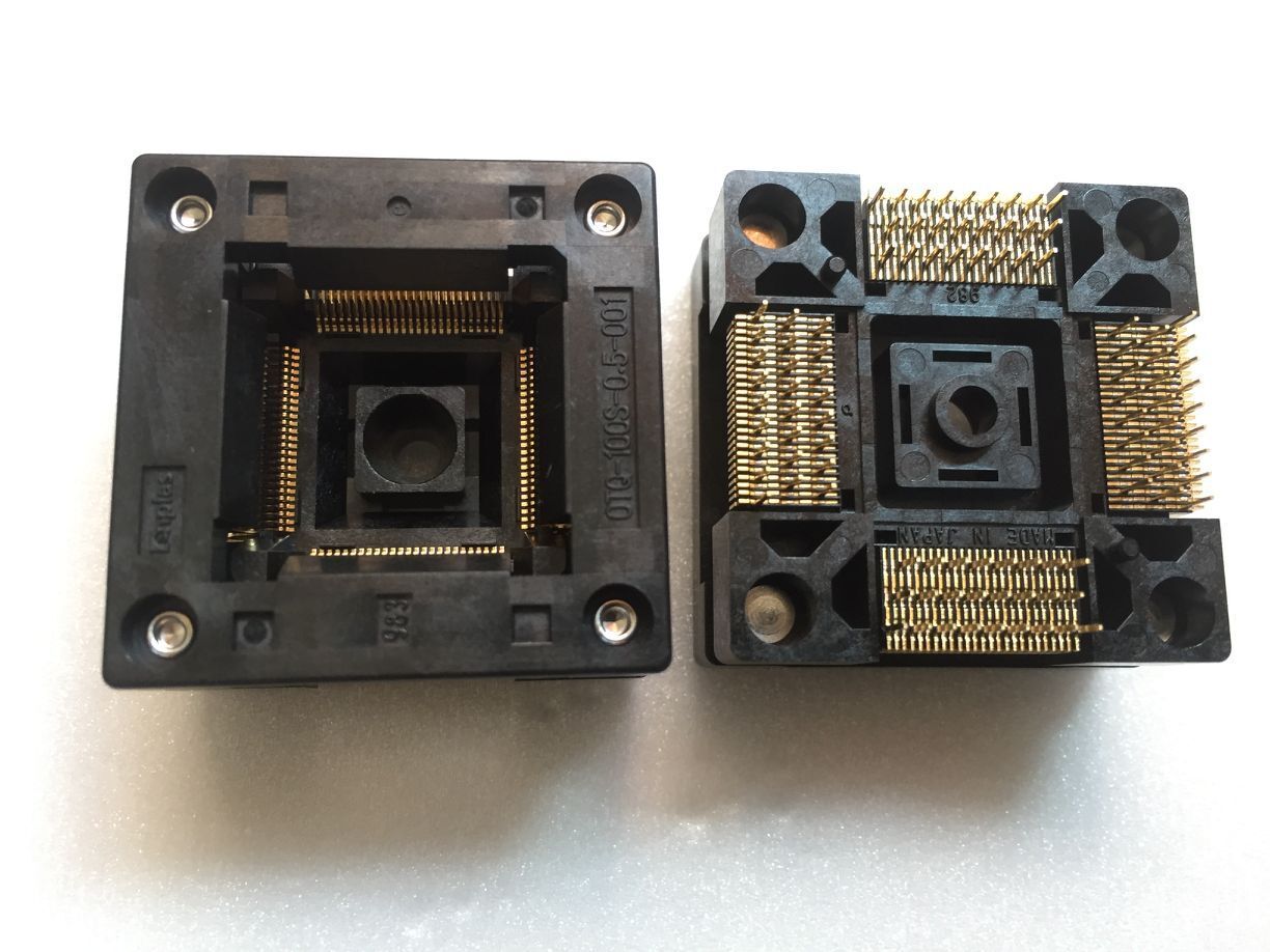 2019 Enplas QFP100PIN IC TEST SOCKET OTQ 100S 0.5 001 0.5MM PITCH BURN
