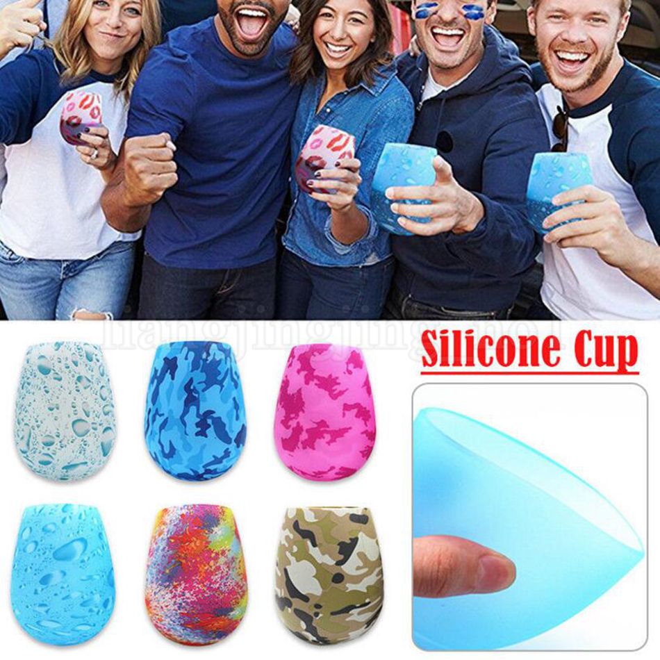 Silicone Wine Glasses Camouflage Lip Bohemia National Skull Bubble Silicone Wine Glasses Camouflage Lip Bohemia National Skull Bubble Water Bottle Outdoor Cups Beer Whiskey Glass Drinkware Ljjo2054 Customized Mugs