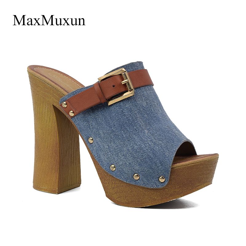 Großhandel Maxmuxun Schuhe Frau Leinwand Holz Blockabsatz Plattform ... Großhandel Maxmuxun Frau Schuhe Frau Maxmuxun Leinwand Holz Blockabsatz Plattform ... 5ce225