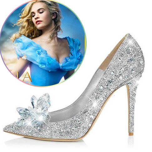 Cinderella Shoes For Wedding Sparkly Bling Rhinestone High Heels