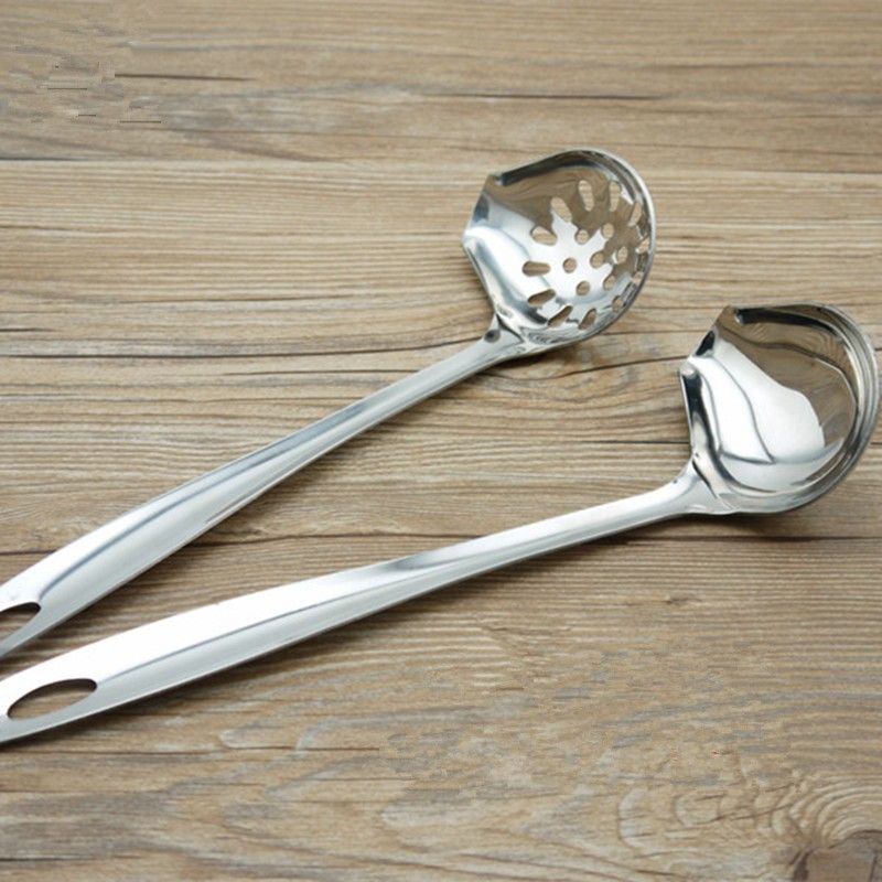 2020 Stainless Steel Hot Pot Spoons Sturdy Slanting Mouth Design Soup
