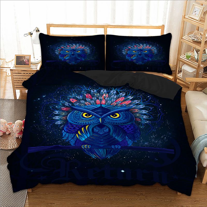 Owl Galaxy Bedding Set Single Double Queen Super King Twin Full Owl Galaxy Bedding Set Single Double Queen Super King Twin Full Size Duvet Cover Pillow Cases Blanket Covers Luxury From Curteney