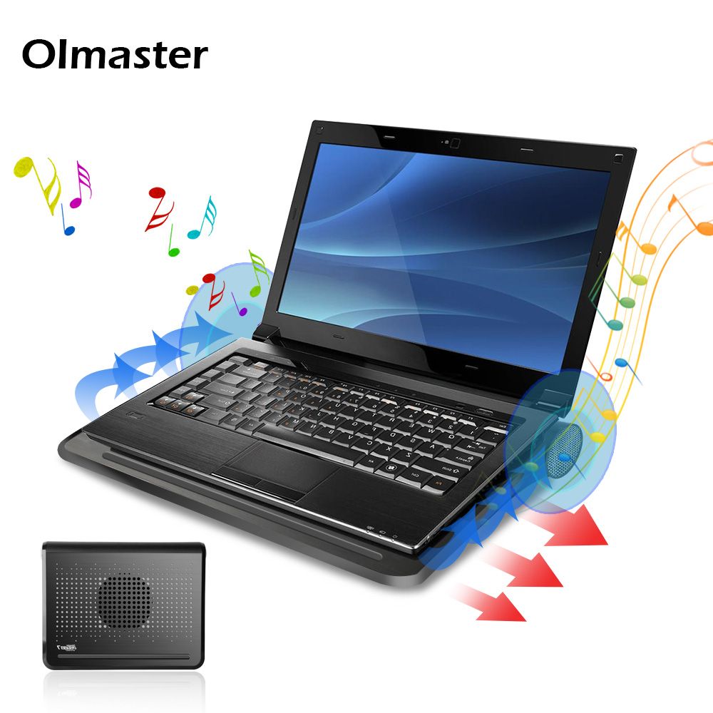 Oimaster 12 16 Inch Laptop Cooling Pad With Stereo Dual Speaker Laptop Cooler Usb Silent Fan Notebook Cooler Stand For