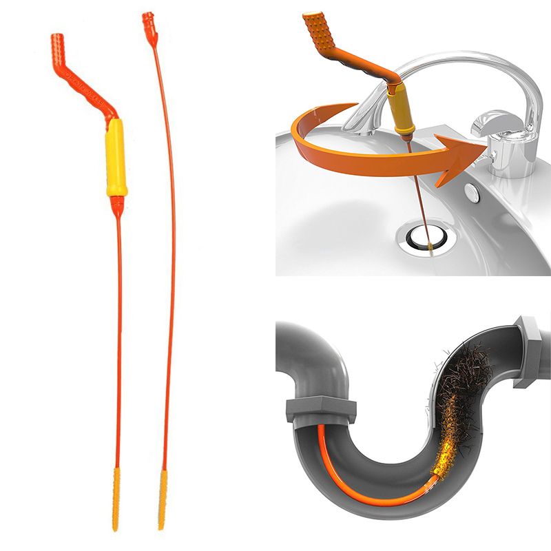 2018 Drain Weasel Hair Anti Clog Tool Starter Kit Flexible 2018 Drain Weasel Hair Anti Clog Tool Starter Kit Flexible Snake Wand Perfect For Shower Sink Bathtub Toilet K0591 From Easefit