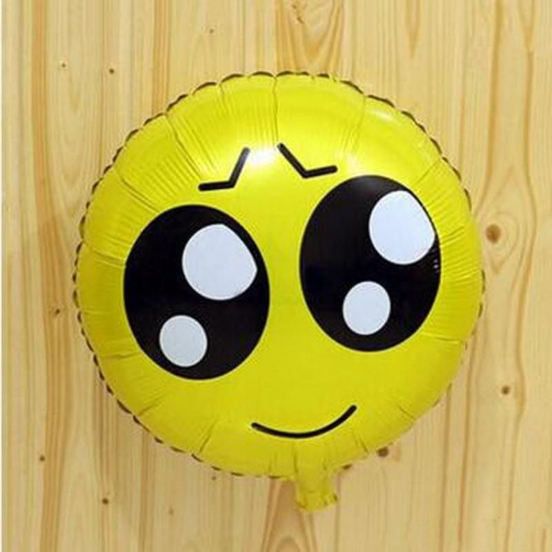 High Quality Yellow Round Balloon Interesting Surprised Smile Face