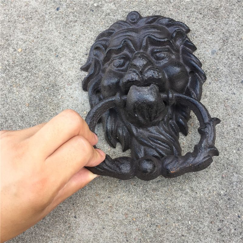 Rustic Cast Iron Lion Doorknocker Door Knocker Lionhead Door Latch Rustic Cast Iron Lion Doorknocker Door Knocker Lionhead Door Latch Lions Antique Home Office Store Gate Door Decor Iron Door Knocker Doorknockers Lion Door ... - Rustic Cast Iron Lion Doorknocker Door Knocker Lionhead Door Latch
