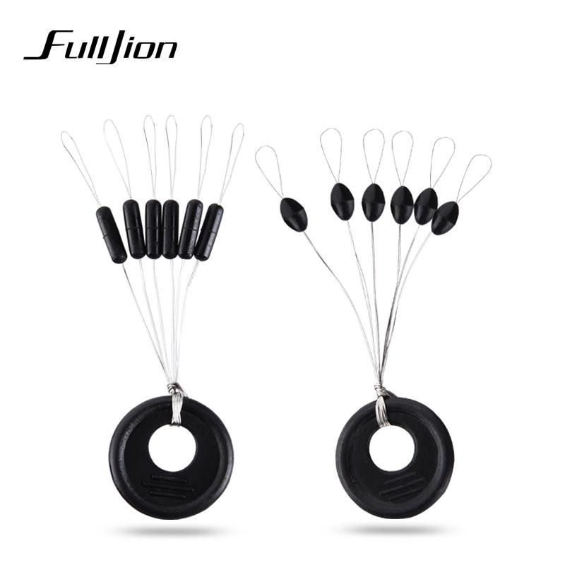 10pcs 6 in 1 Fishing Bobber Float Connector Rubber Oval Stopper Fishing Tackle