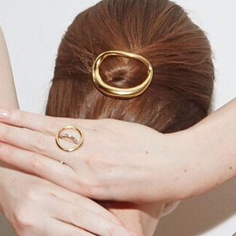 Trendy New Geometric Circle Hair Clip Accessories For Women Girls