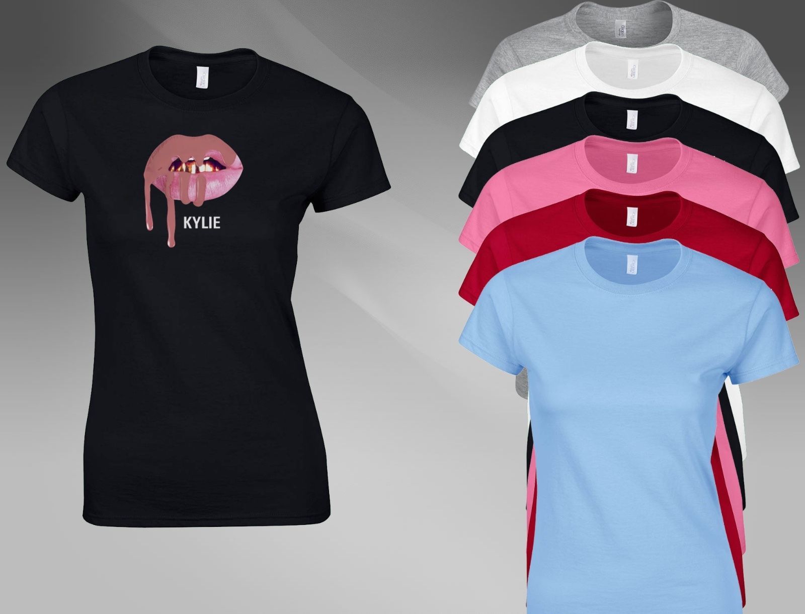kylie jenner lip kit logo fashion lipstick ladies women t shirt tee