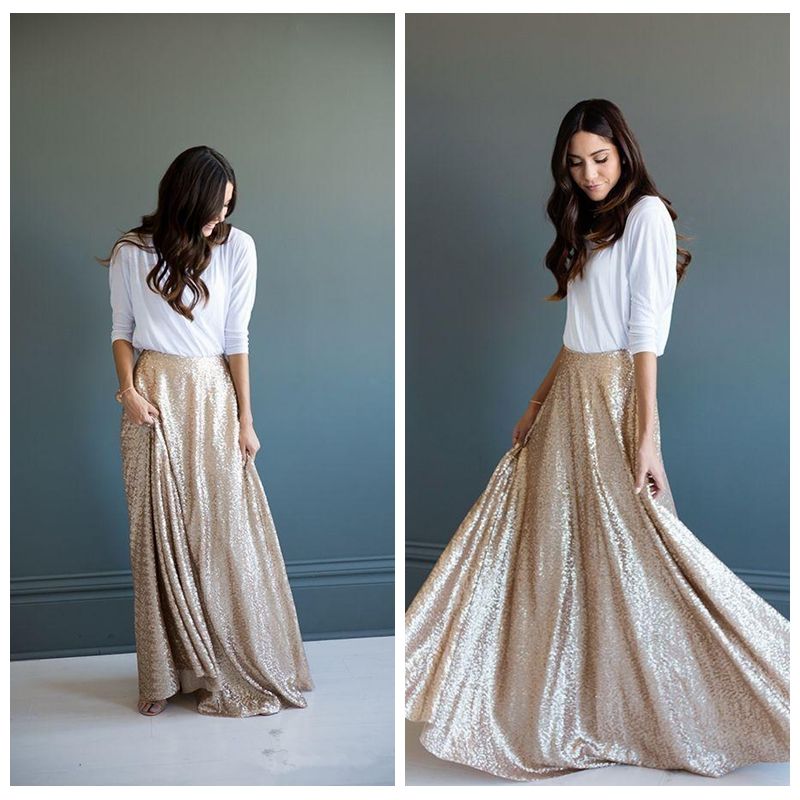 sequin maxi skirt western