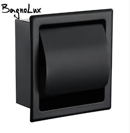 Großhandel Papierhalter Moderne Wandhalterung Matte Schwarz 304