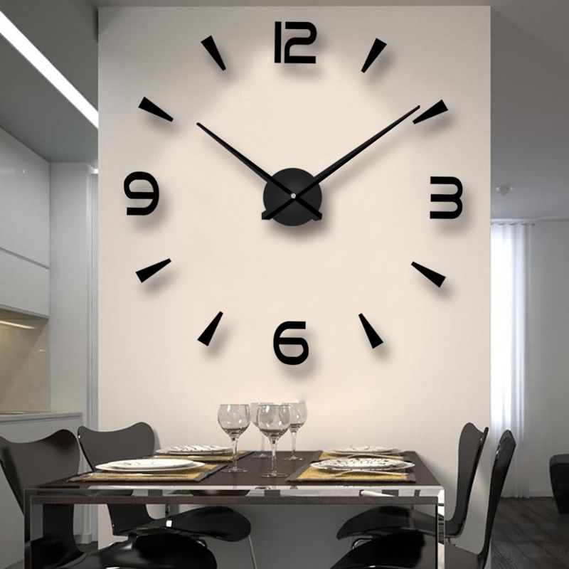 2018 New Large Size Creative Diy Wall Clock Living Room Personality 2018 New Large Size Creative Diy Wall Clock Living Room Personality Clocks Fashion Simple Mirror Stickers Oversized From