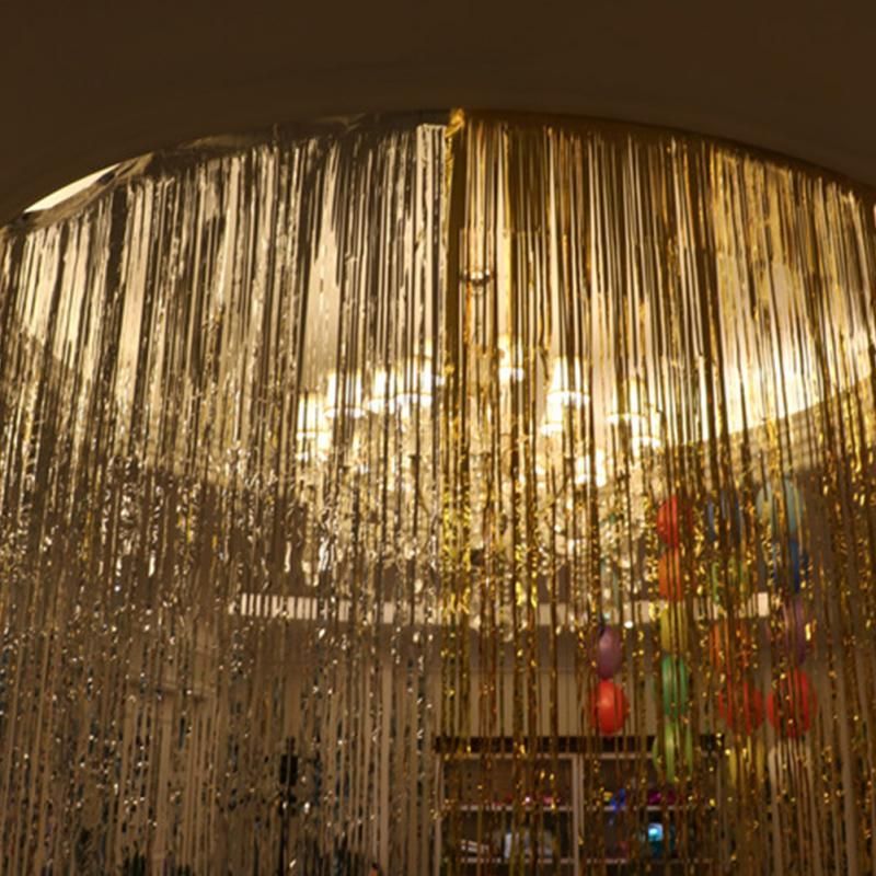 Whole 1m 2m Metallic Foil Fringe Door Curtains Tinsel Decor For Whole 1m 2m Metallic Foil Fringe Door Curtains Tinsel Decor For Birthday Wedding Party Photo New Year Decoration Decorative