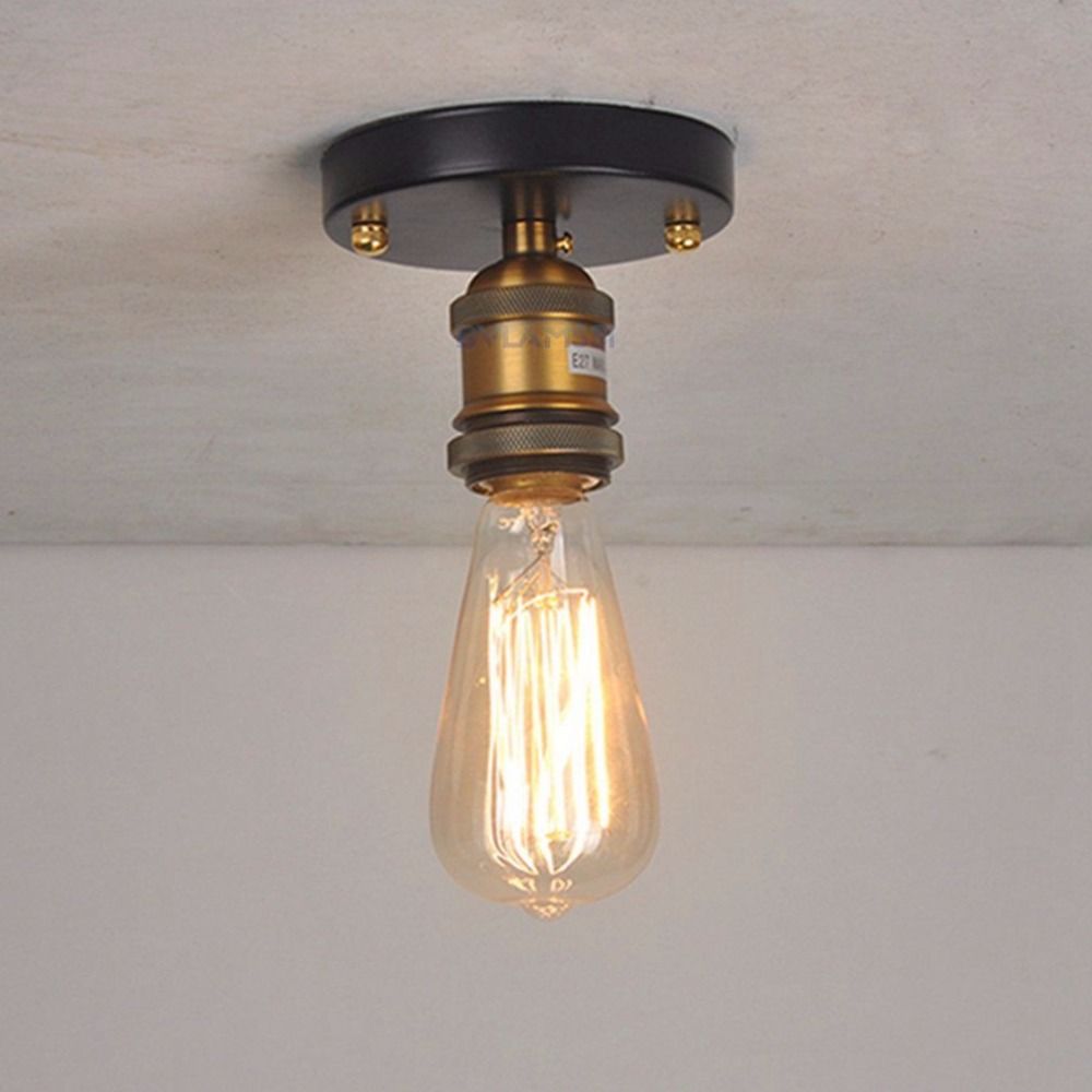 vintage ceiling light flush mounted ceiling lamp e27 metal light