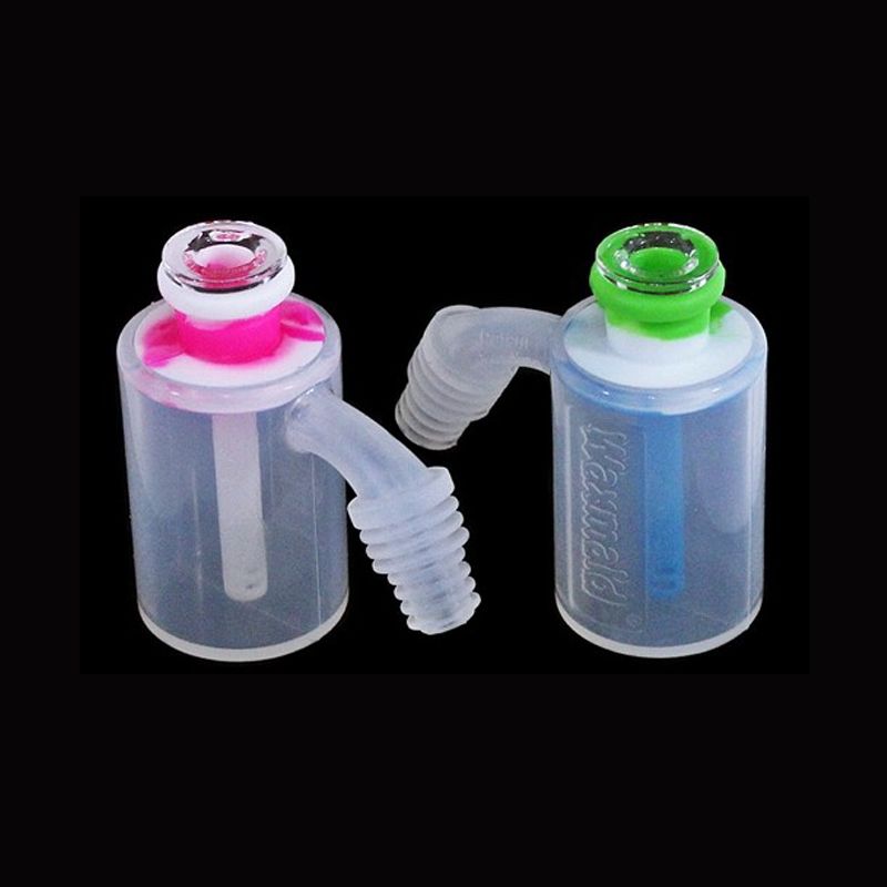 Ash Catcher Dab Rig Waxmaid Unbreakable 14mm 18mm Silicone Ashcatcher With Glass Bowl For Water Pipe 6 Colors Display Box