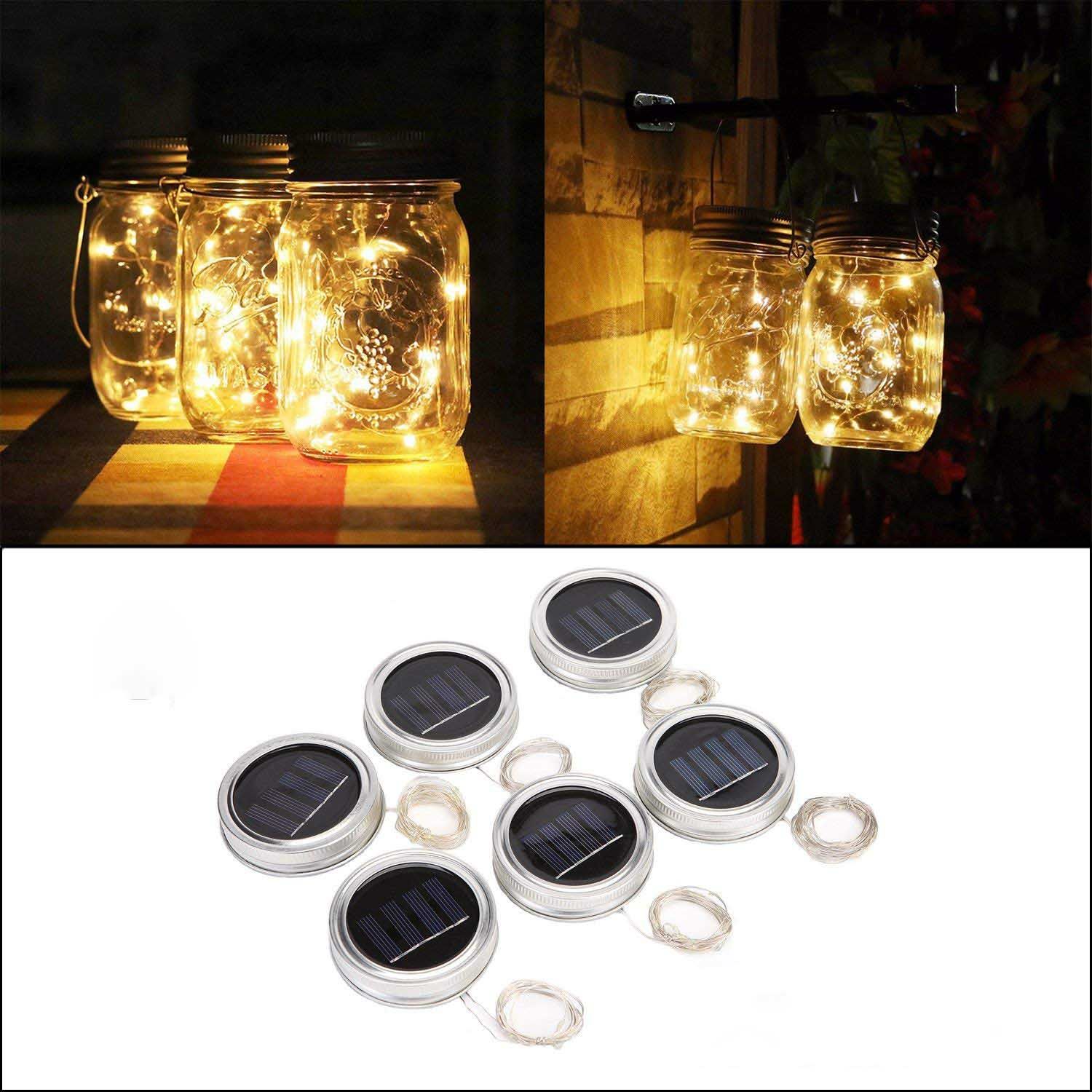 Solar Mason Jar Lights Led Warm White Solar Jar Lights Solar Mason Jar Lights Led Warm White Solar Jar Lights