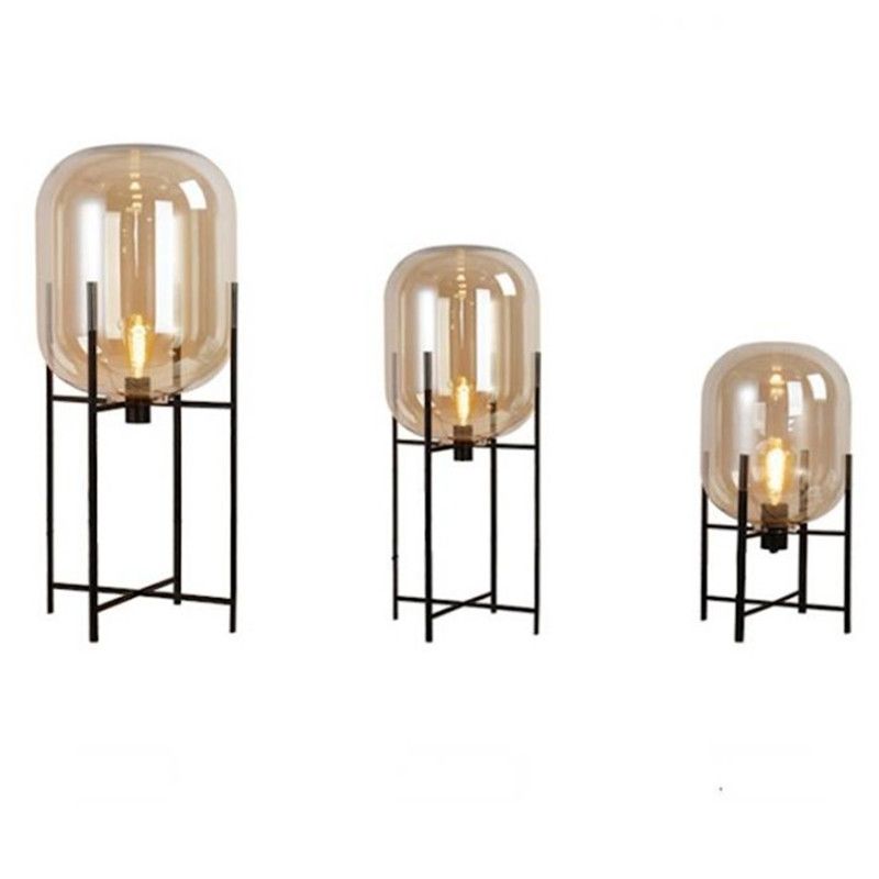 Modern Minimalist Nordic Floor Lamp Table Light Glass Globe Desk Living Room Reading E27