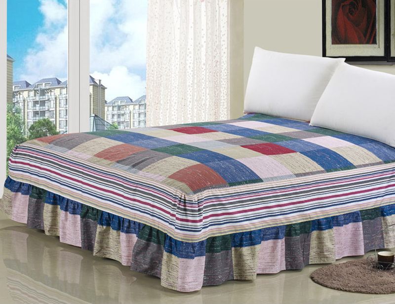 Retro Cotton Bed Skirt Mattress Cover Petticoat Twin Full Queen King Retro Cotton Bed Skirt Mattress Cover Petticoat Twin Full Queen King Skirts Bedspread Bedskirt 200 220cm 120x200cm