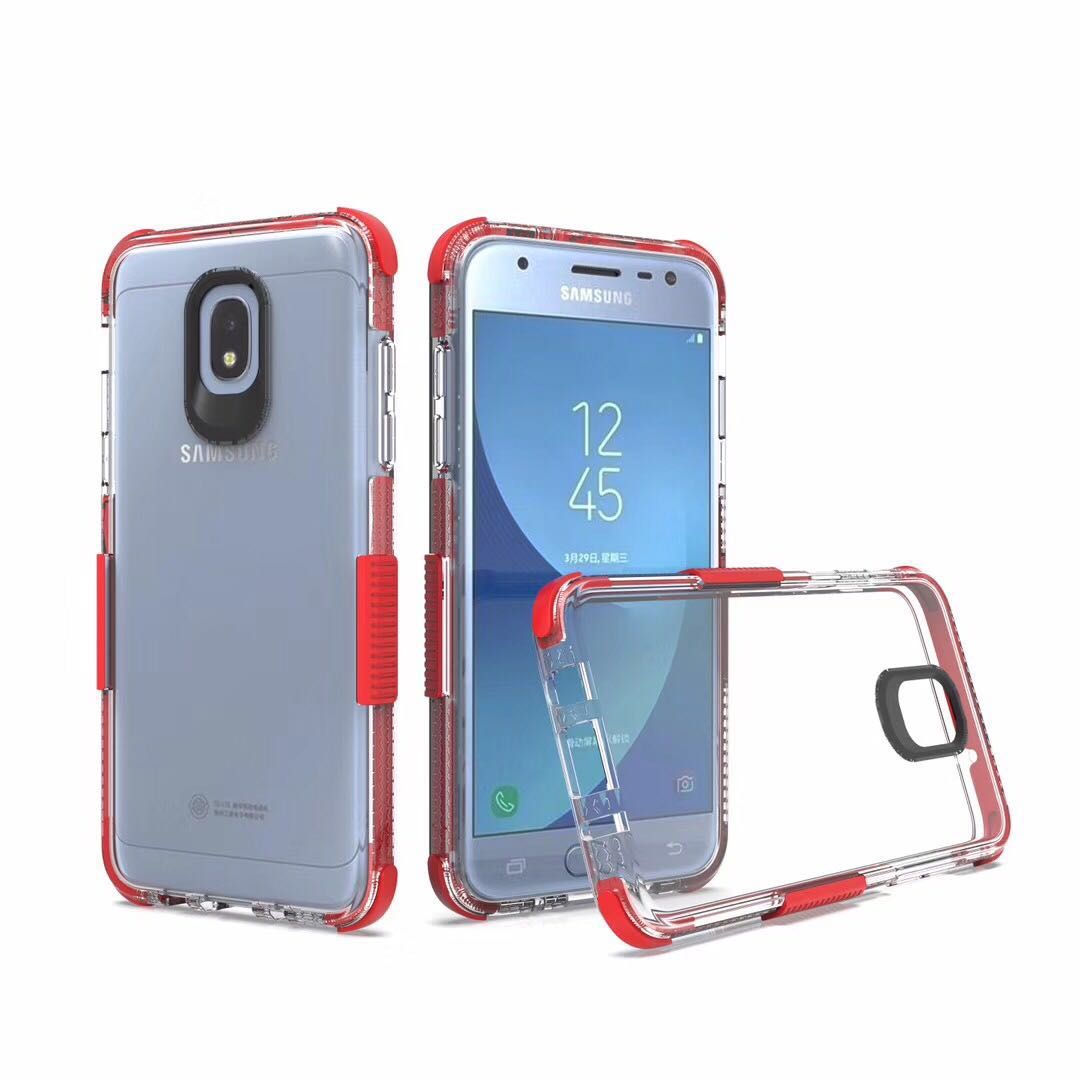For Samsung J2 Prime A6 2018 J5 J7 Crystal Clear Double Color Tpu