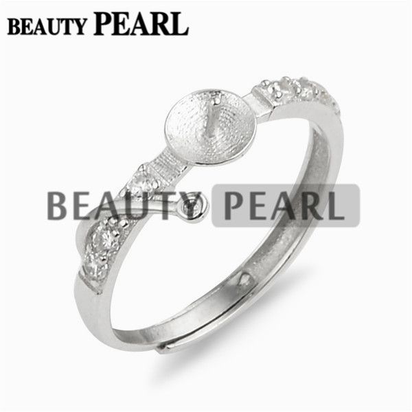 2020 Blank Ring Settings 925 Sterling Silver Cubic Zirconia Band Ring