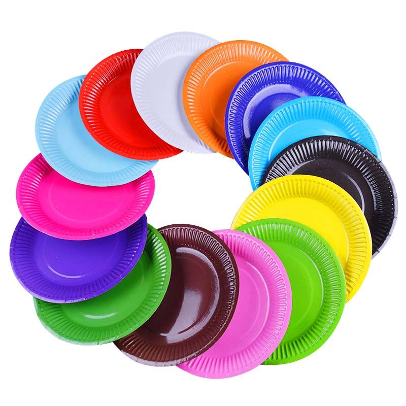 2019 Disposable Party Tableware Dishes Paper Cake Fruit Plates