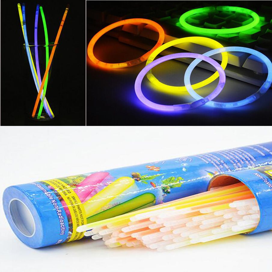 20CM Glow Stick Multi Color Bracelet Glow Stick Bracelets Mixed Colors Party Favors Supplies Light up Toys