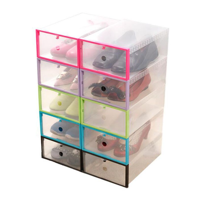 2019 Clear Transparent Drawer Case Plastic Shoe Boxes Home