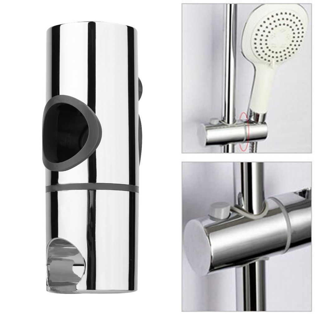 2018 25mm Abs Chrome Replacement Shower Head Rail Slider Holder 2018 25mm Abs Chrome Replacement Shower Head Rail Slider Holder Adjule Riser Bracket Rack Slide Bar Bathroom Faucet Accessories From Easefit
