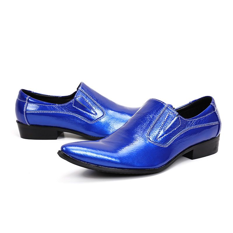 zapatos de vestir azules hombre