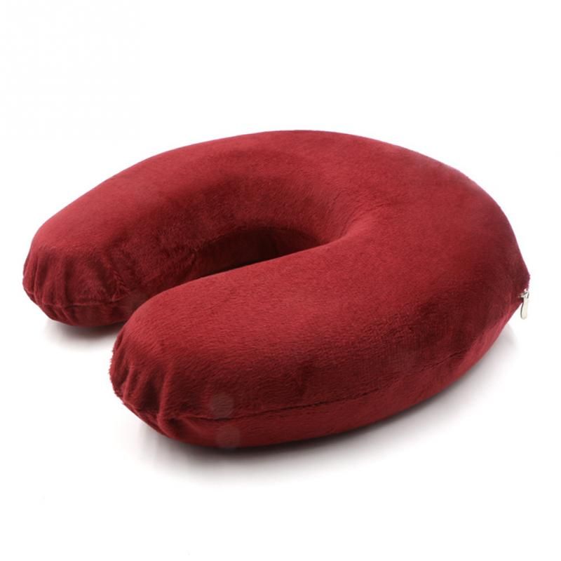 U Shaped Travel Pillow Polyurethane Car Neck Pillow Candy Color