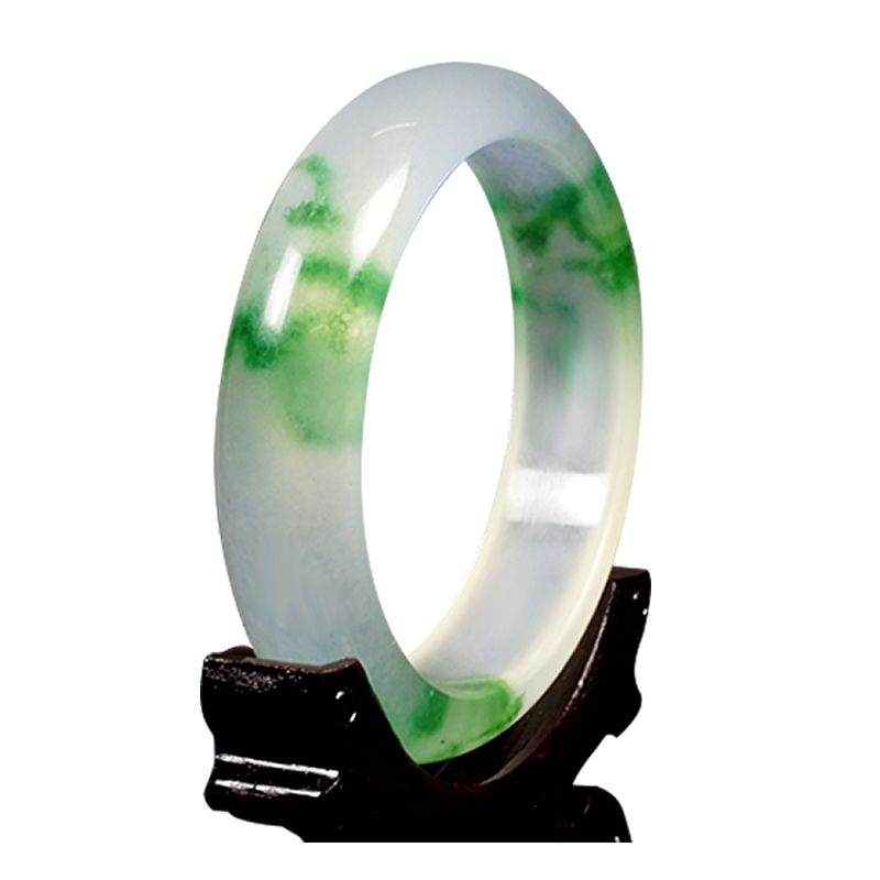 2020 Floating Flower Ice Jade Bracelet Women Natural Genuine Jade Color