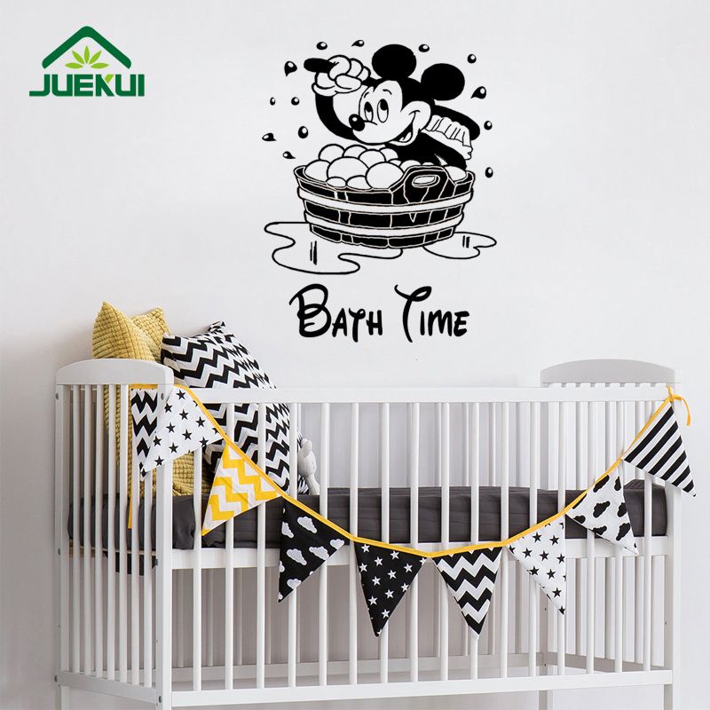 bath time lovely mouse waterproof wallpaper stickers for nursery