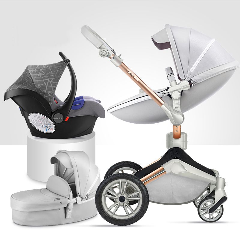 2019 Luxury Baby Stroller 3 In 1 Foldable Carriages For Newborns High