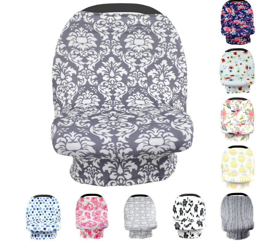 Pineapple Nursing Cover Baby Animal Car Seat Covers Cat Canopy For Boys Girls Tfeeding Infinity Shawl Scarf Gifts