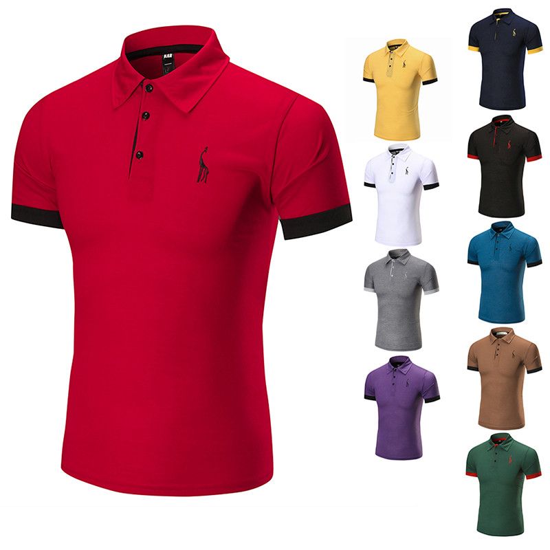 Acheter 2018 Polo Solide Polo Hommes