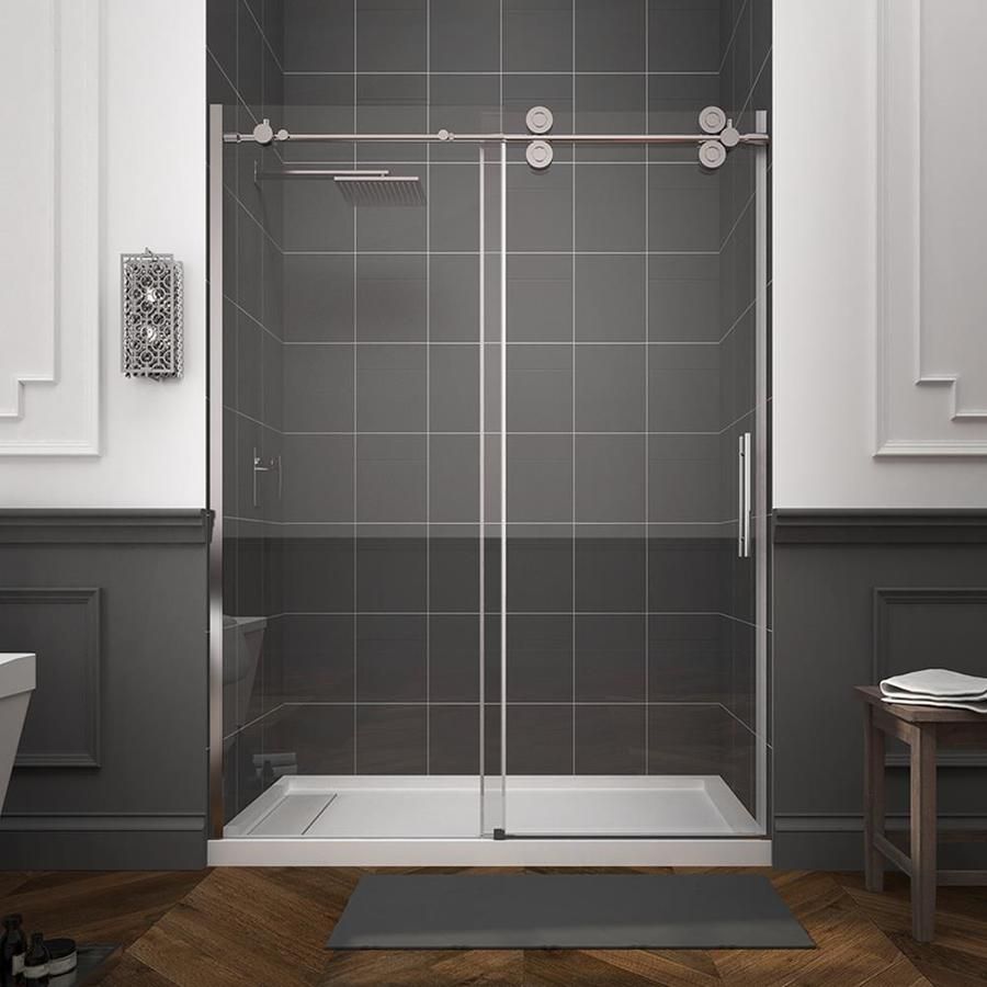 Glass Not Include 4 Wheels Rollers Bypass Chrome Sliding Shower Door Framelss Stainless Steel Enclosure
