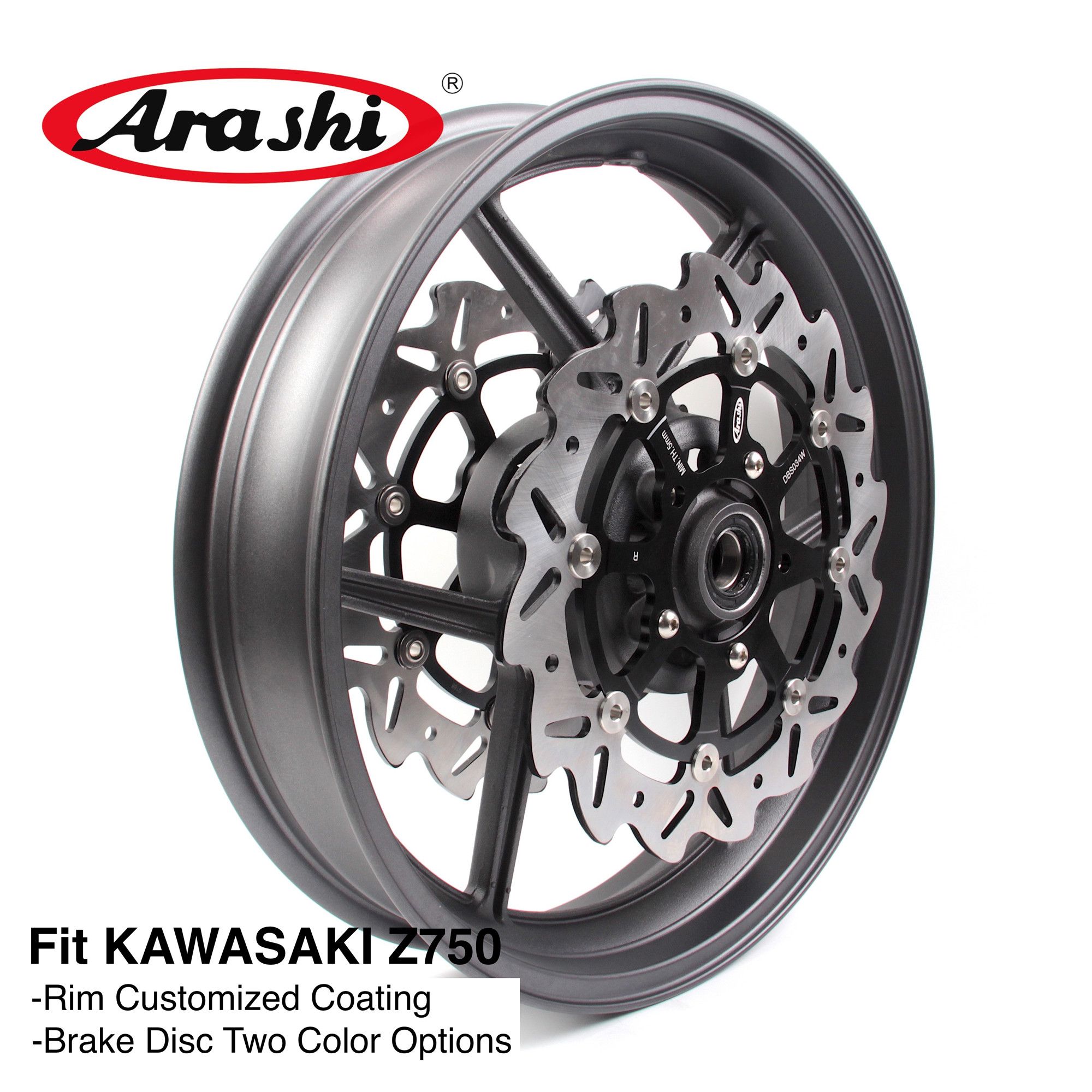 2019 Arashi For Kawasaki Z750 2007 2008 Front Wheel Rim Brake Disk