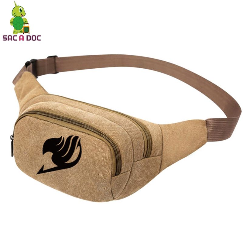 Anime Fairy Tail Waist Bag Women Men Double Chest Fanny Pack Belt
