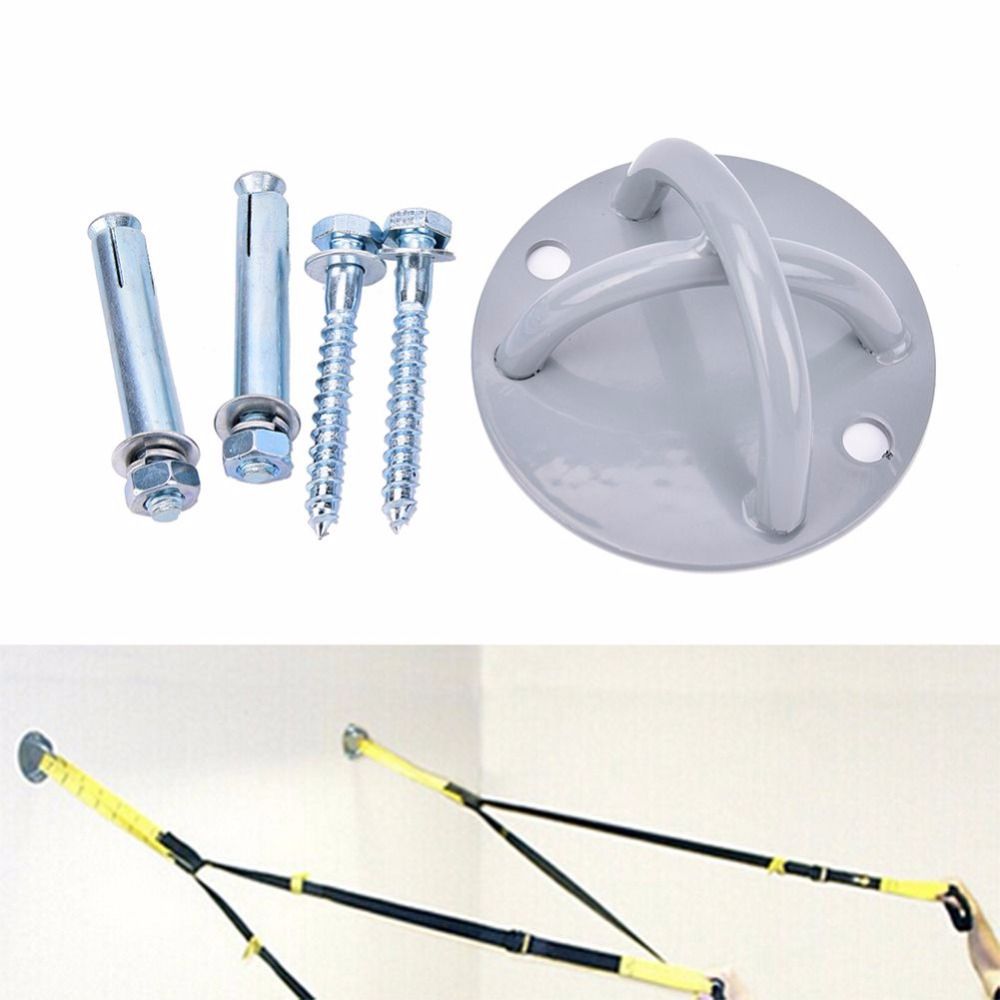 Yoga Swing Wall Mount Bracket Ceiling Anchor For Suspension Straps Yoga Swing Wall Mount Bracket Ceiling Anchor For Suspension Straps Weight Strength Training Workout Boxing Fitness Equipment Exercises Resistance Bands
