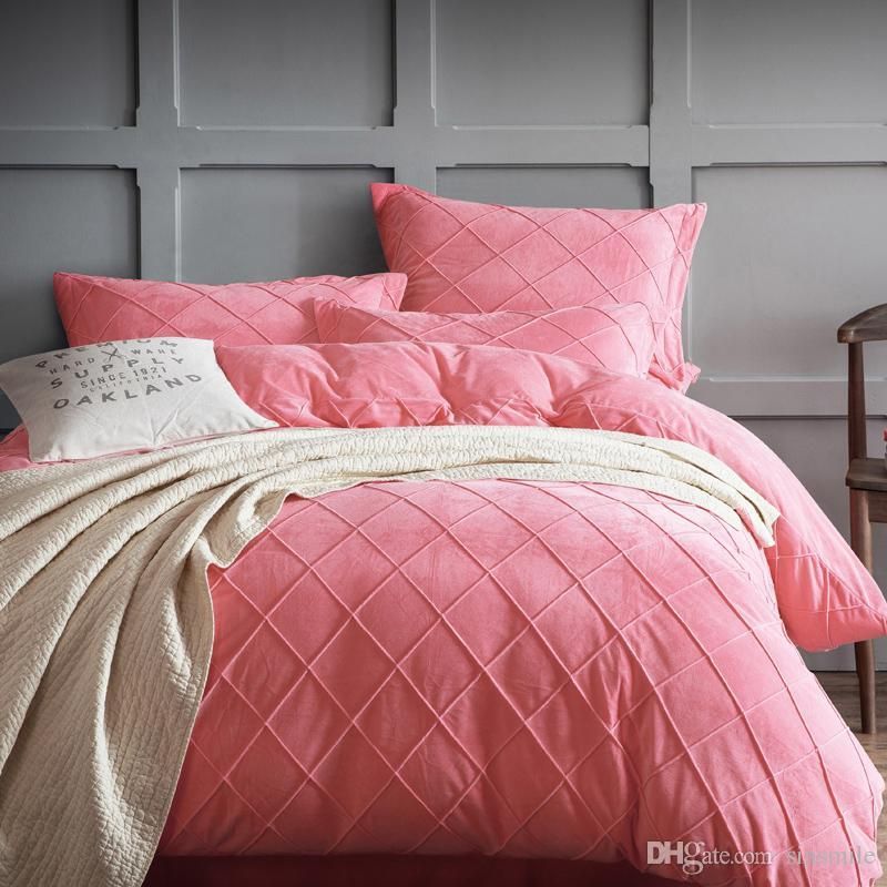 Whole Winter Crystal Velvet Bedding Set 2018 Fleece Super Warm