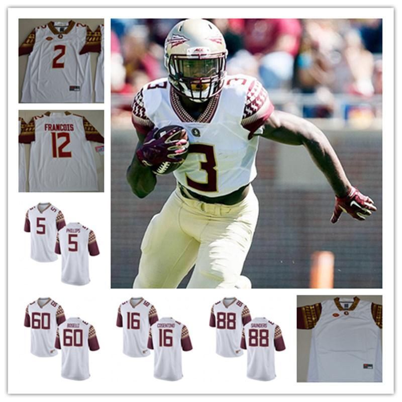 2018 Mens FSU Cam Akers College Football Jerseys Deion Sanders J.J. Cosentino Deondre Francois