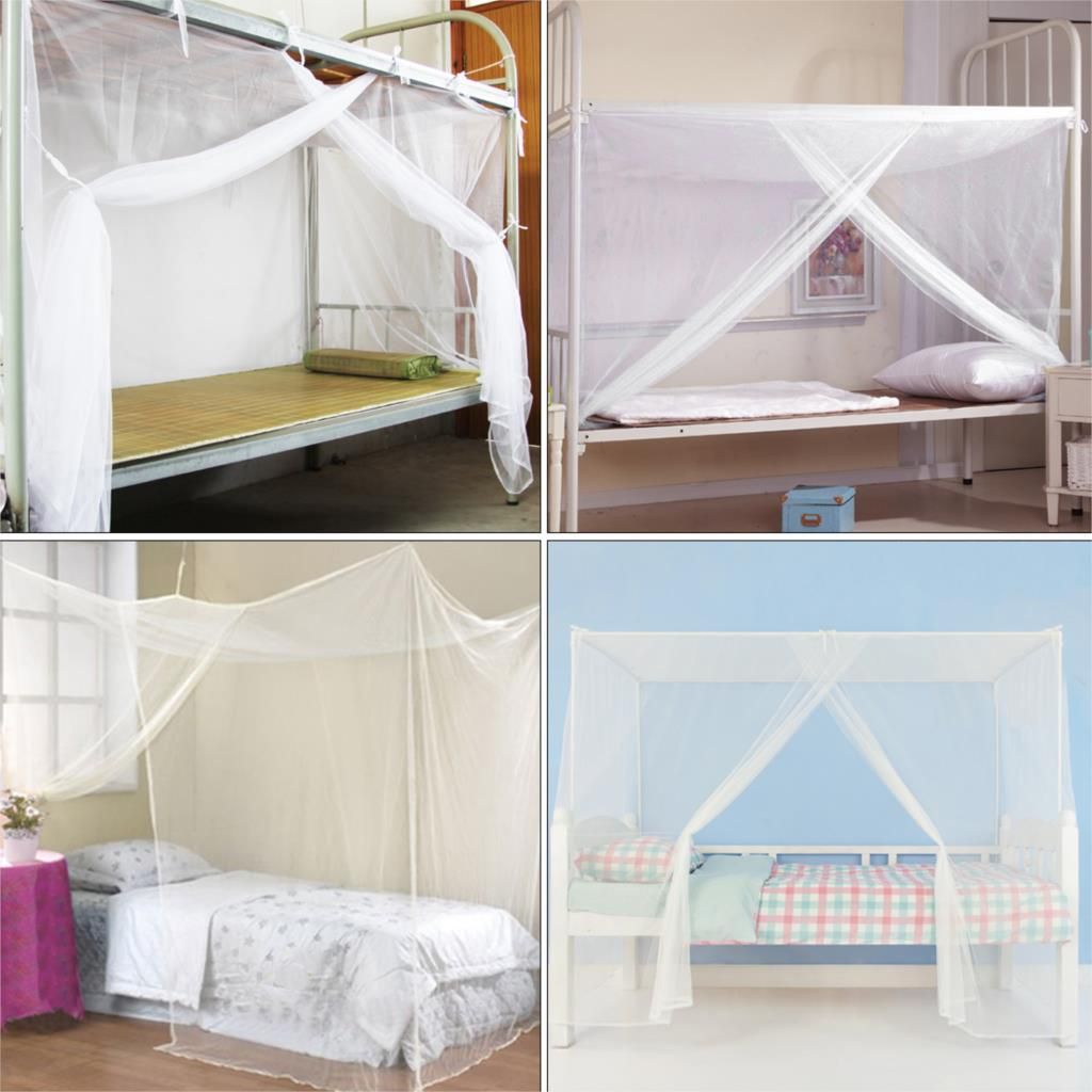 4 Size New White Mosquito Net Student Canopy Bed Four Corner Post 4 Size New White Mosquito Net Student Canopy Bed Four Corner Post Netting Twin Queen Fabric Folding From Isaaco 22 69 Dhgate