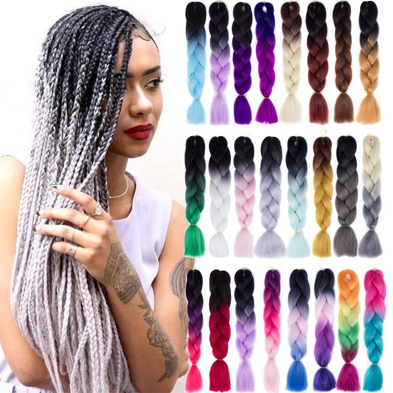 2021 Silky Strands Ombre Color Kanekalon Jumbo Synthetic