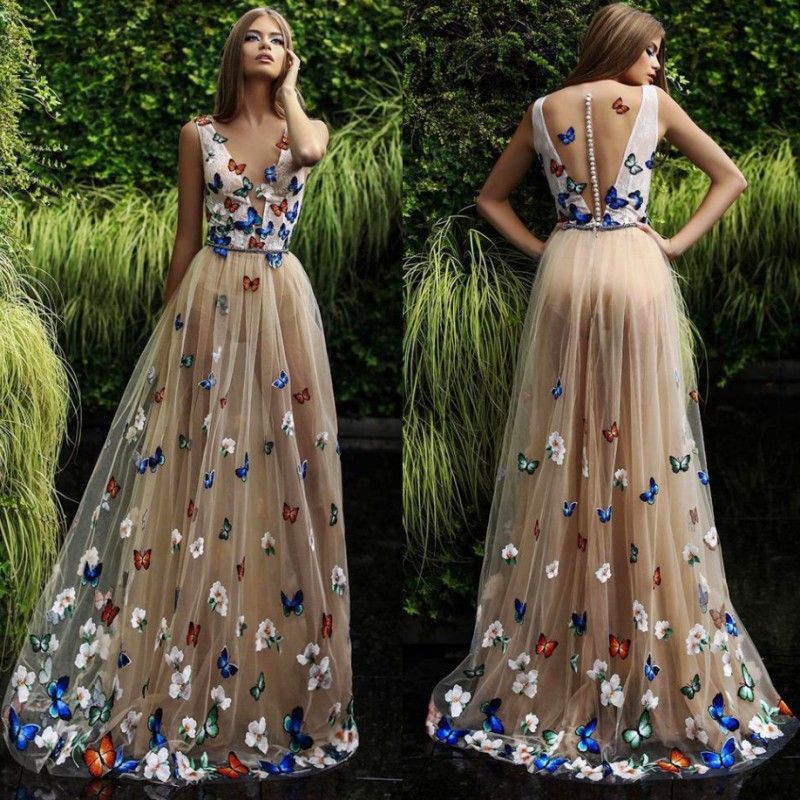 flower prom dress