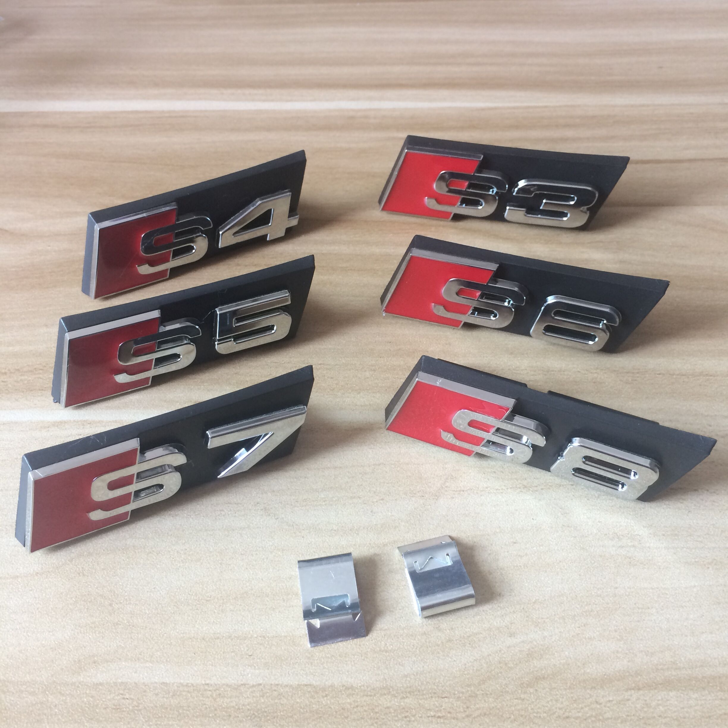 NEW BLACK AUDI S7 GRILL BADGE 3D ABS SLINE Front Racing Grill Grille Emblem