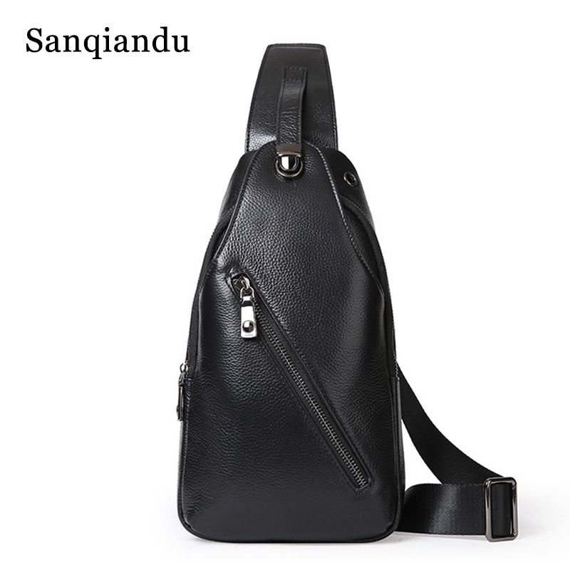 Véritable Bandoulière Cuir Simple À Hommes Sacs Messager Blosas Anti Homme Vol Poitrine Téléphone Sac Pour vN8Oymn0wP