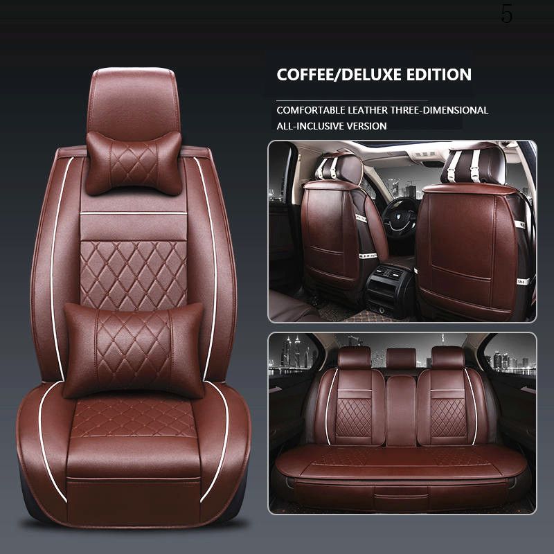 3d Universal Car Seat Cover Breathable Pu Leather Beige For Land Rover Freelander 2 Covers X9 Range Sport