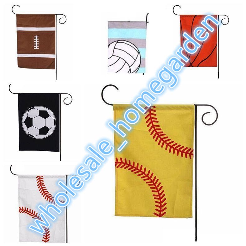 2021 Sports Garden Flag Canvas Flag Printed Baseball Soccer Softball