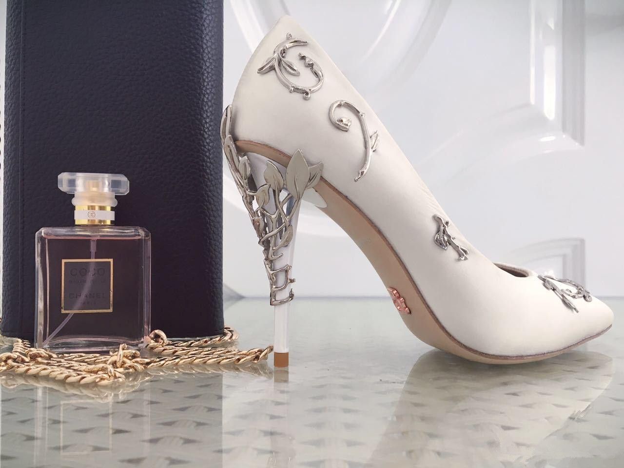 Ralph Russo EDEN PUMP Bianco TAUPE 