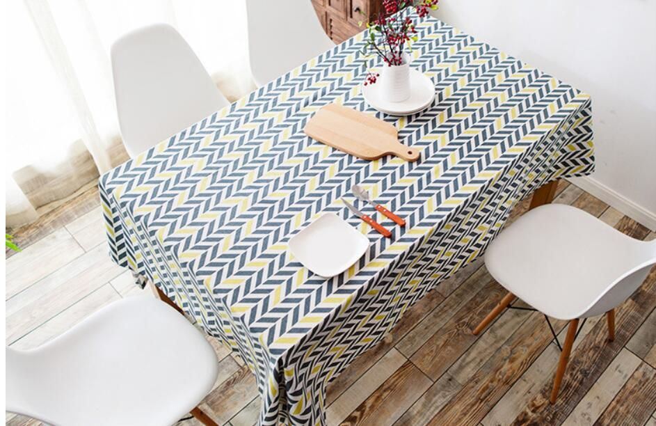 Rectangular Cotton Linen Japanese Style Washable Tablecloth Vintage Rectangular Cotton Linen Japanese Style Washable Tablecloth Vintage Rectangle Dinner Picnic Table Cloth Home Decoration Party Covers For